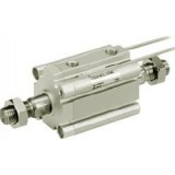 SMC cylinder Basic linear cylinders CQ2-Z C(D)Q2KW-Z, Compact Cylinder, Double Acting, Double Rod, Non-rotating (w/Auto Switch Mounting Groove)
